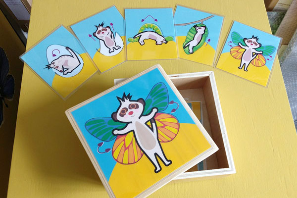 Illustratie voor vlinder spel