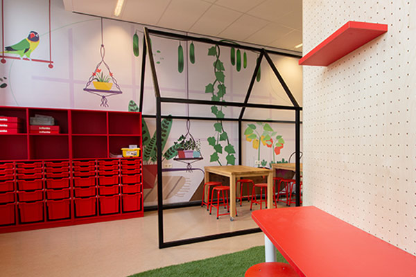 Techlab muur illustratie