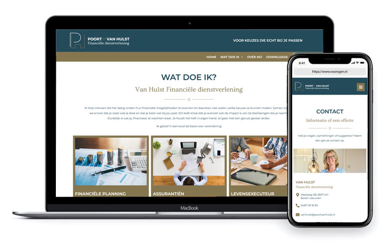 Website van Hulst Financiële dienstverlening