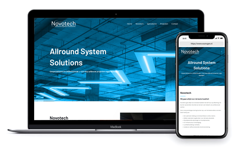Website Novotech Allround System Solutions