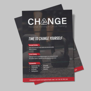 Ontwerp flyer Change: Personal Training & Circuit Training